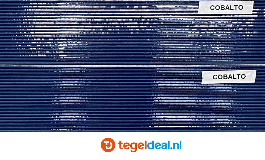 Stripes Crackle Cobalto 6,5x26,1 cm, reliëf wandtegels