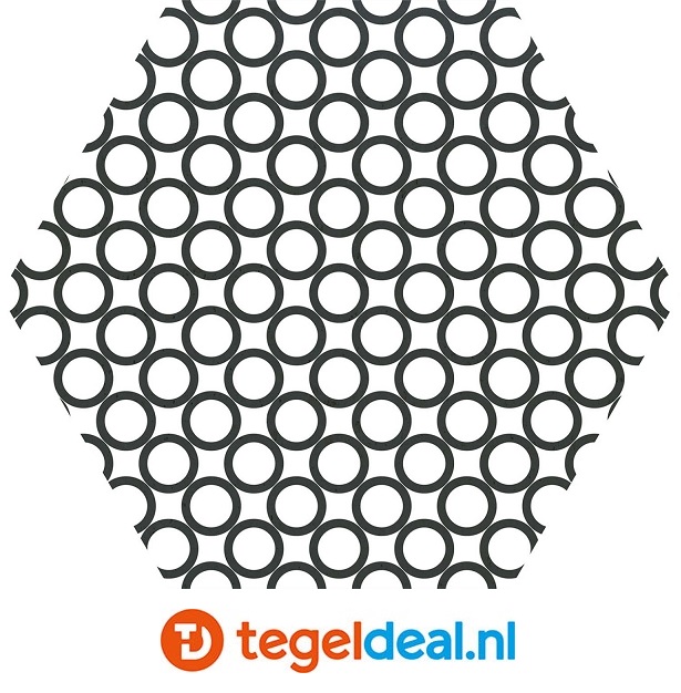 Codicer, Hex 25 Moma Mix White, 22x25 cm hexagon tegels