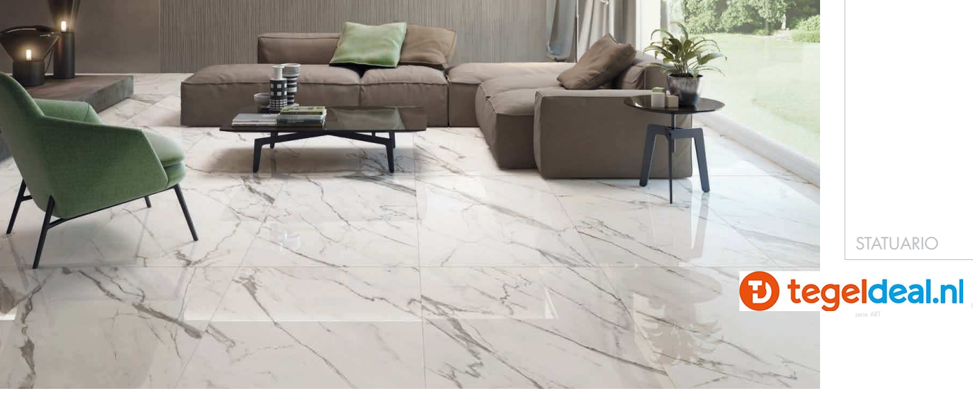 VLT Supergres Purity of Marble, Statuario Lux, 120 x 120 cm