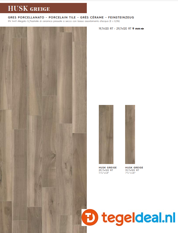 VLT Supergres Husk Greige, 20 x 120 cm