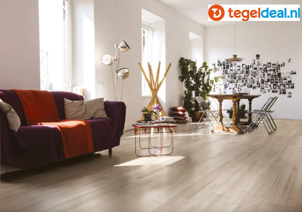 Supergres Travel Northwhite, 20x120 cm, TNW2, houtlook tegels