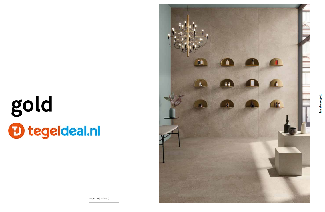 KEOPE Brystone Gold Natural, 60x60 cm