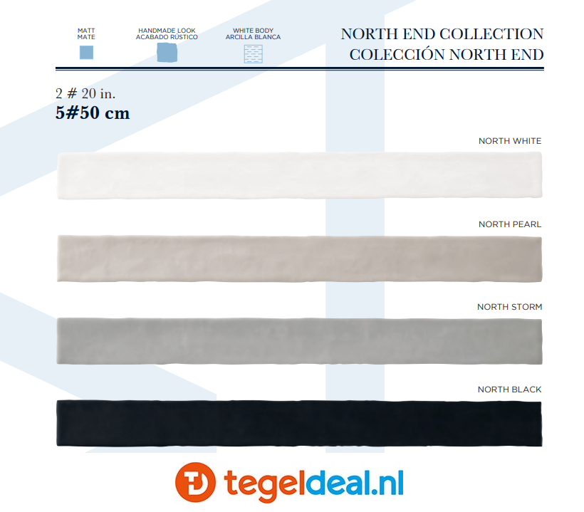 WDT North End, STORM matt, 5x50 cm