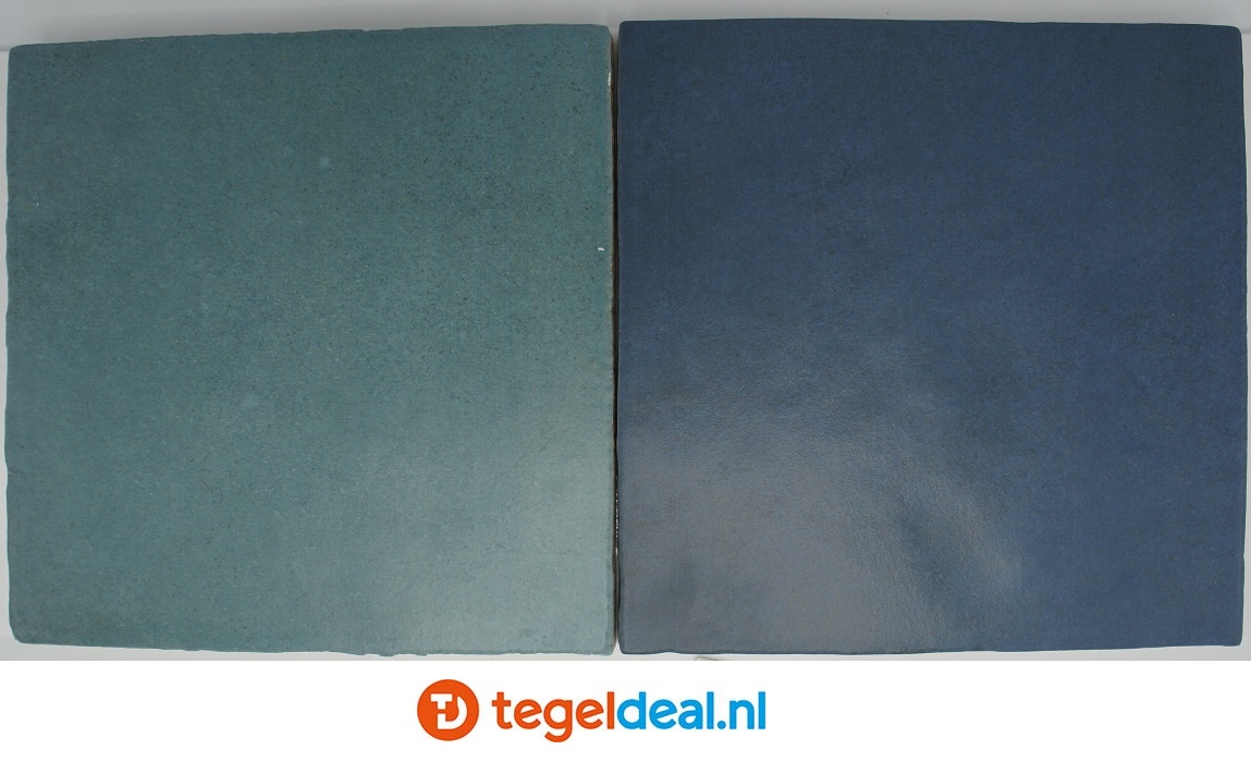 Equipe, Magma SEA BLUE, 13,2x13,2 cm, art 24974, handvorm wandtegels