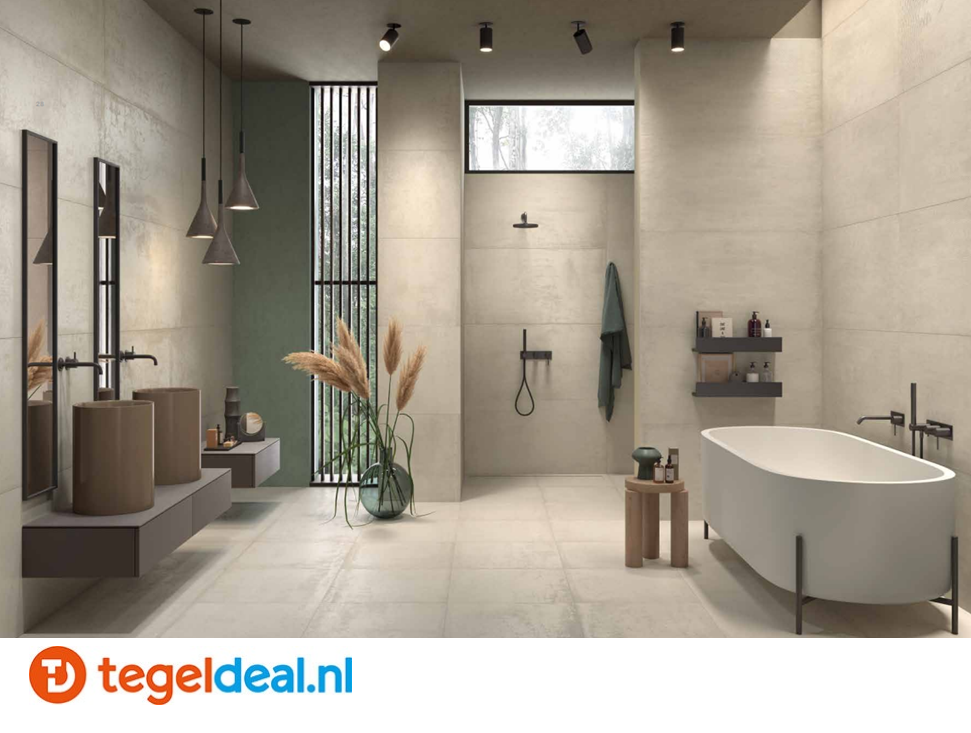 Castelvetro, Materika Project BIANCO 60x60 cm, 02CMK60R1 - € 29,50 per m2, betonlook tegels