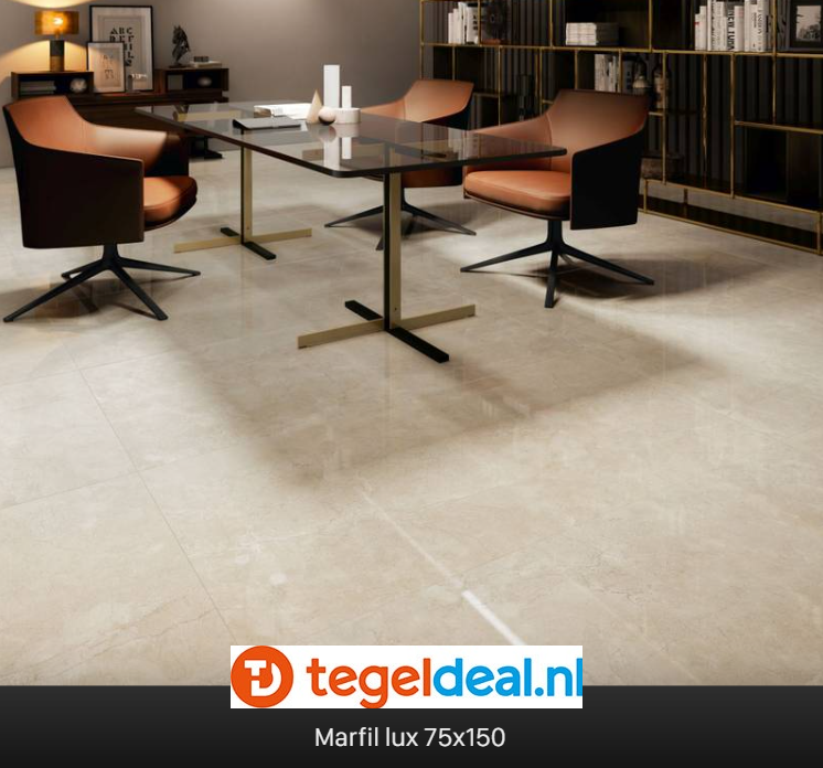 VLT Supergres Purity of Marble, Marfil Lux, 75 x 150 cm