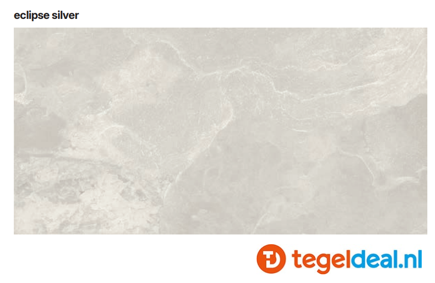 Villa, Eclipse SILVER, 60x120 cm MATT, natuursteenlook tegels - €34,50 per m2   