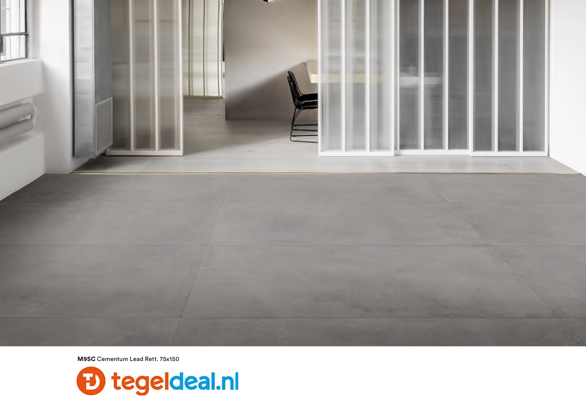 Marazzi Cementum LEAD, 60x60 cm Nat., M9SX, cementlook tegels 