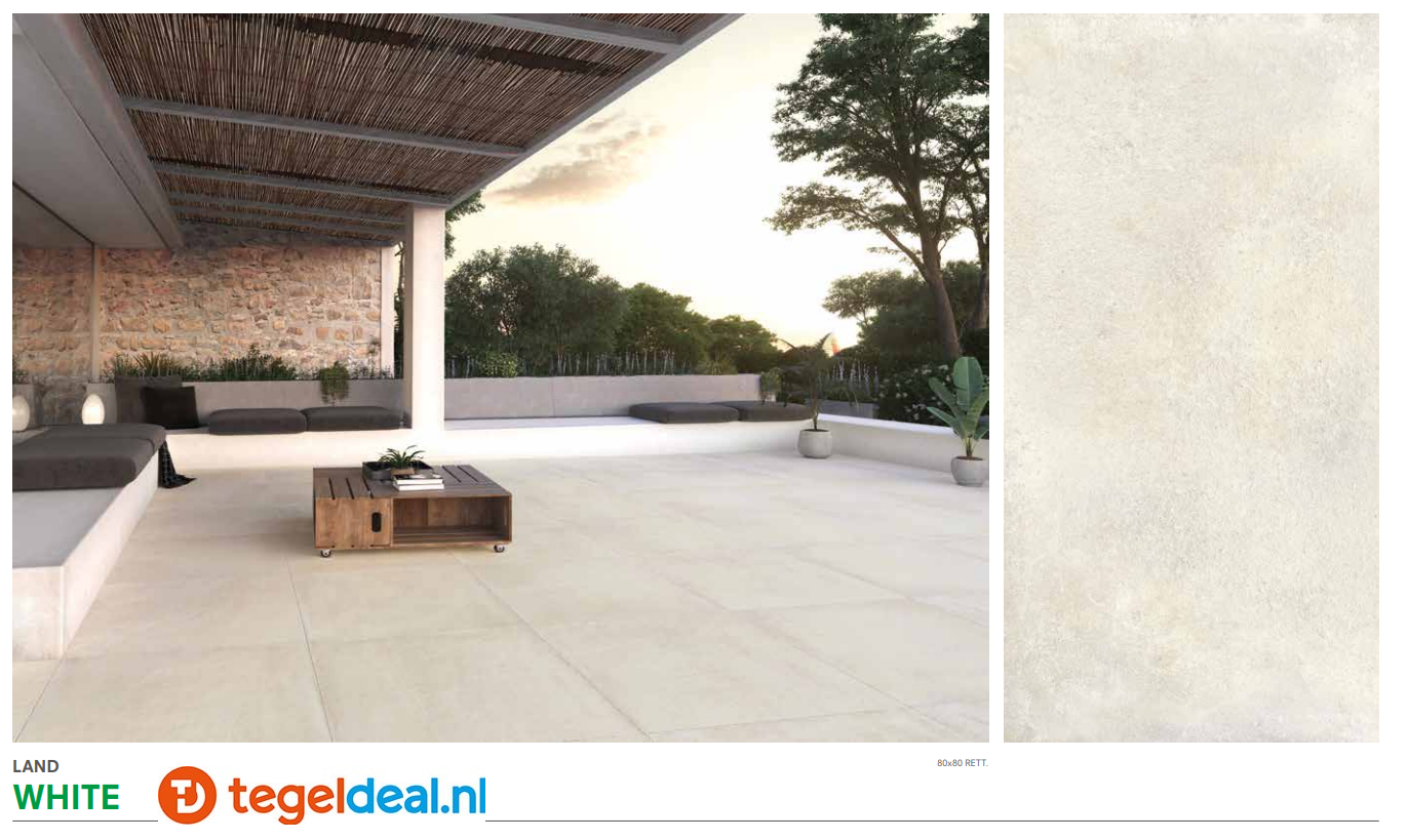 Castelvetro, Concept Land WHITE, 40x80x2 cm, XLD48R1, terrastegels