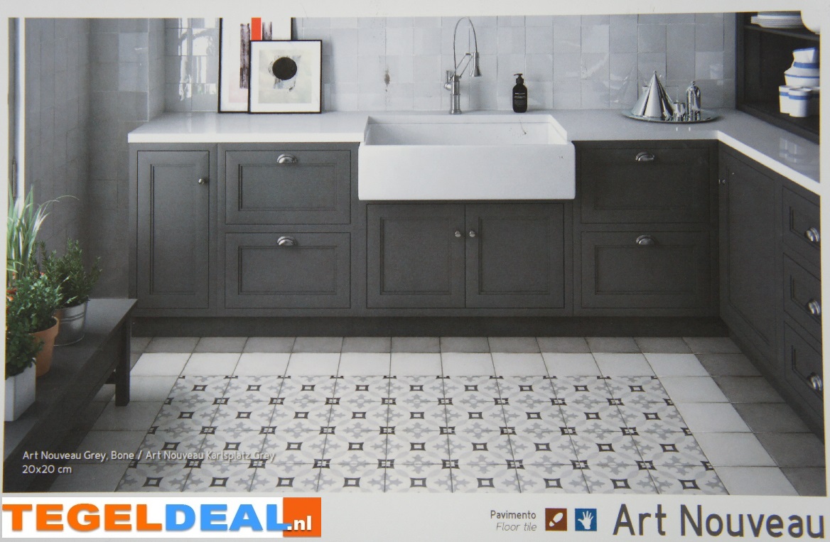 VLT Equipe, Art Nouveau, 20x20 cm, 12 uni kleuren en 22 decors!