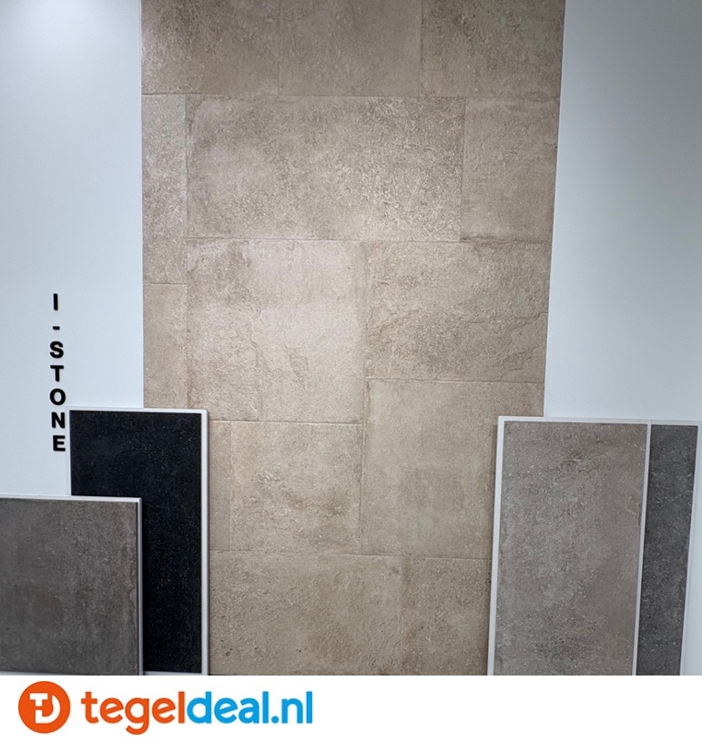 Isla Tiles, I-Stone BEIGE, 80x80x2 cm, art. 1006539, natuursteenlook terrastegels - € 59,50 per m2