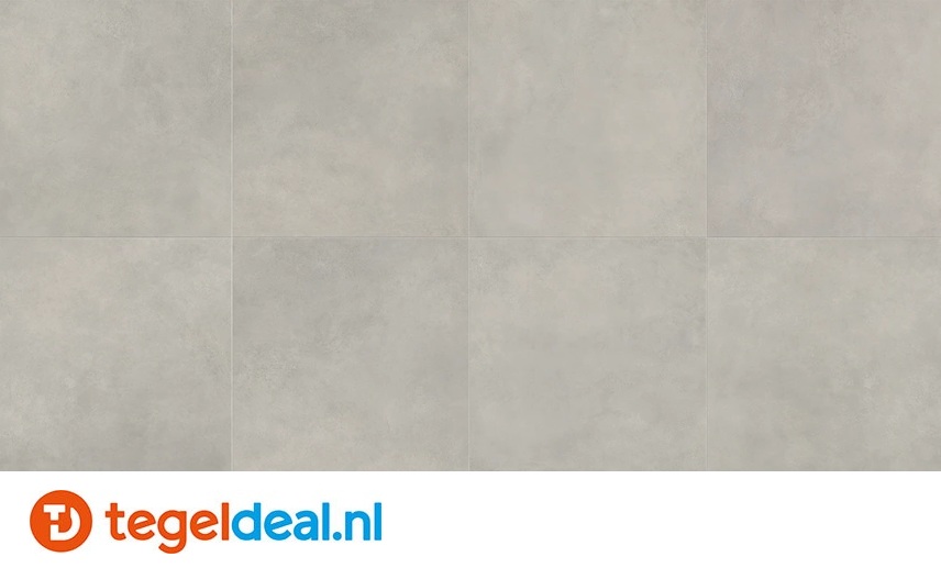 KEOPE Plate SILVER, 80x80 cm, metaallook tegels