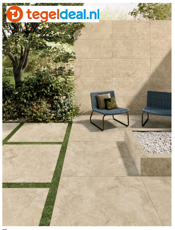 TRT KEOPE Omnia Rapolano Beige, 120x120x2 cm, terrastegels TRT KEOPE Omnia Rapolano Beige, 120x120x2 cm, terrastegels