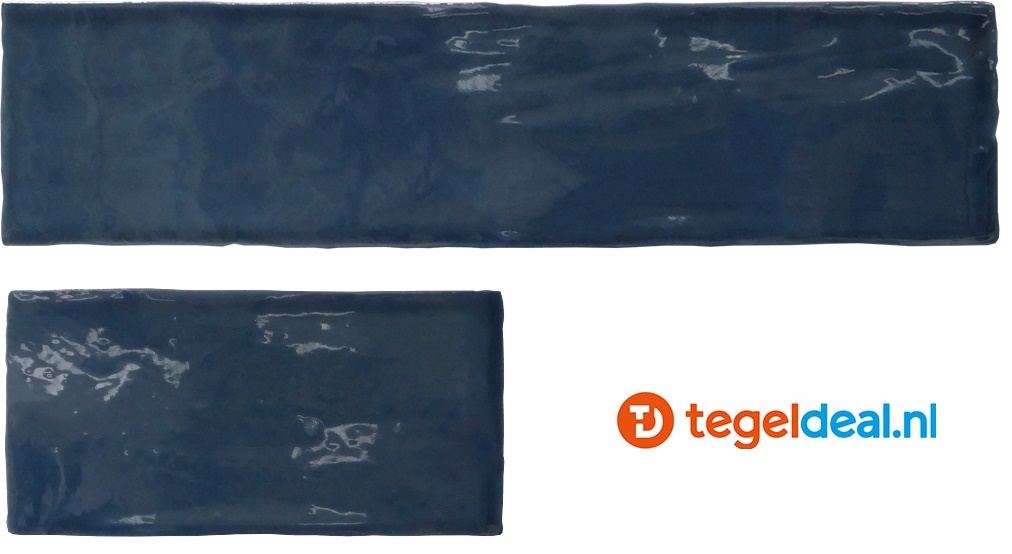 Life, Evolution SEA BLUE, 7,5x15, 7,5x30 cm, handvorm wandtegels   