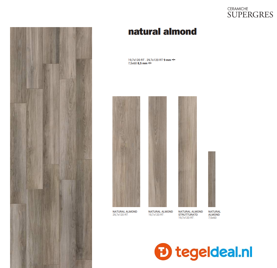VLT Supergres Natural Appeal Almond, 7,5 x 60 cm