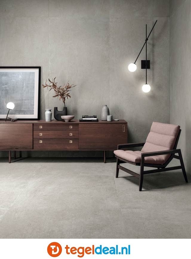 Supergres H.24 Pearl, 120x120 cm, HGR1, cementlook tegels 