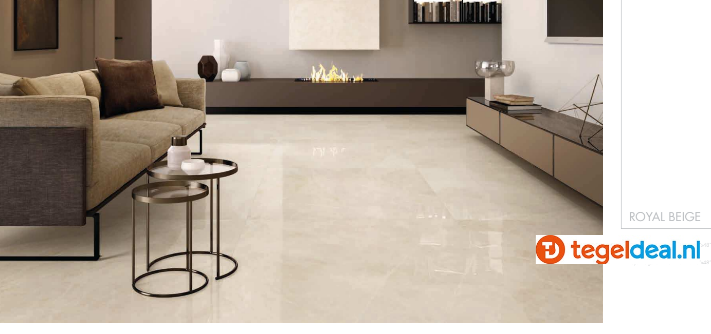 VLT Supergres Purity of Marble, Royal Beige Lux, 120 x 120 cm