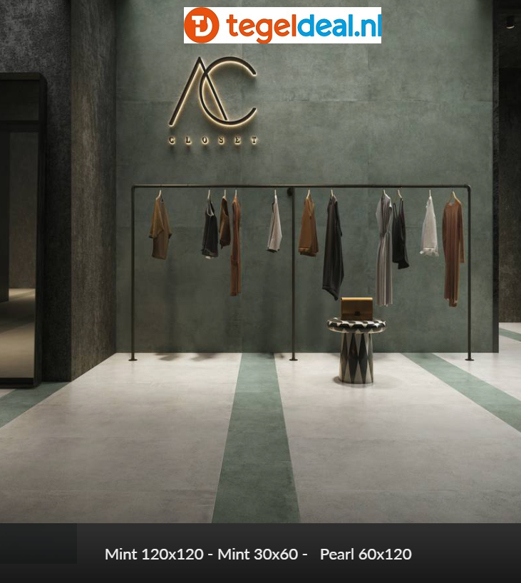 Supergres Your Match MINT, 120x120 cm, MMN1 cementlook tegels