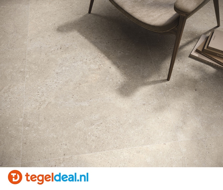 ACTIE - Baldocer Stoneland, IVORY, 80x80x2 cm OUT, natuursteenlook terrastegels