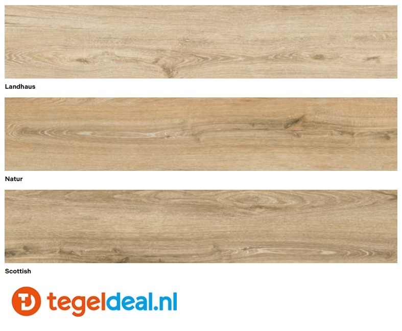 NovaBell Eiche, Landhaus - Natur - Scottish, 30x120 cm Naturale, houtlook tegels - €39,95/m2 