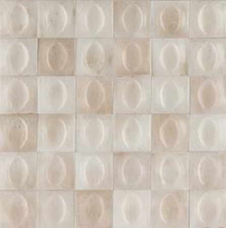 Ragno Gleeze BEIGE struttura EGG 3D, 10x10 cm, R8GT, reliëf wandtegels 