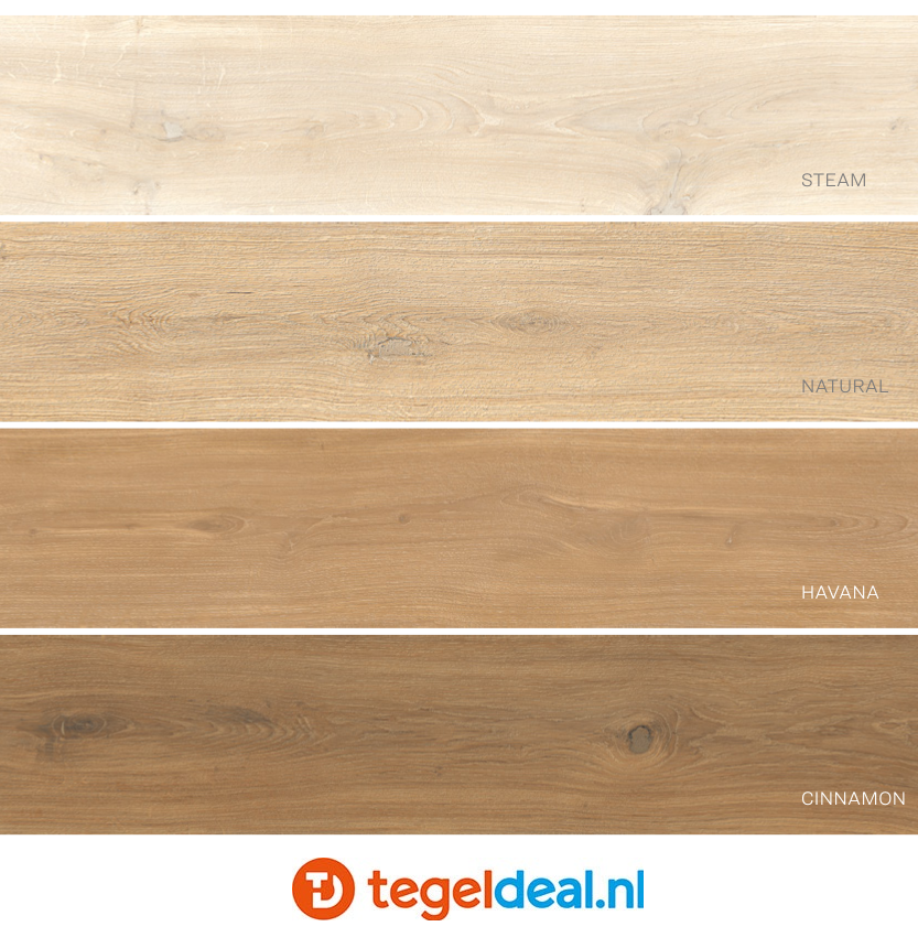 Supergres 4EVER STEAM, 20x180 cm houtlook tegels 