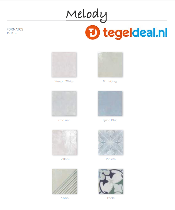 WDT Nanda Tiles, Melody, 13x13 cm WDT Nanda Tiles, Melody, 13x13 cm