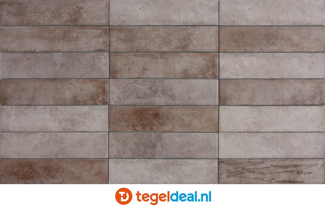 Tonalite, Fiolage 6x24,4 cm, wandtegels Tonalite, Fiolage 6x24,4 cm, wandtegels