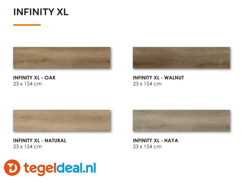 INFINITY XL OAK Plank, 23x154x0,6 cm, Rigid SPC Click Vloer     