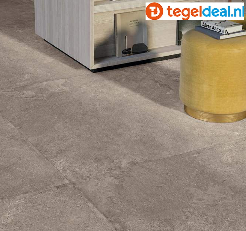 Supergres Whisper EARTH, 60x60 cm, natuursteenlook tegels  