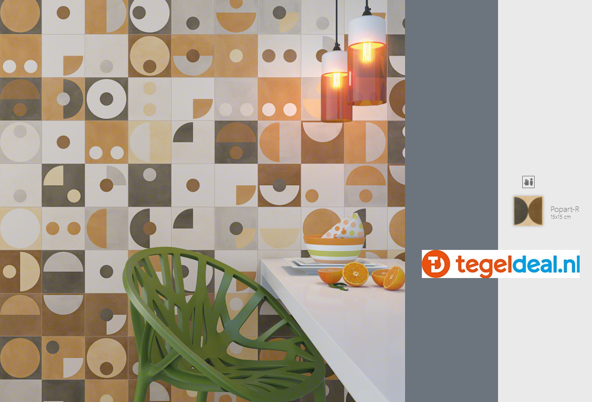 VLT Vives Pop Tile, 15x15 cm, 10 decors VLT Vives Pop Tile, 15x15 cm, 10 decors