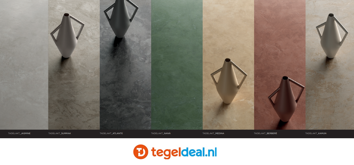 Cir Tadelakt, betonlook tegels in div. kleuren en afm. Cir Tadelakt, betonlook tegels in div. kleuren en afm.