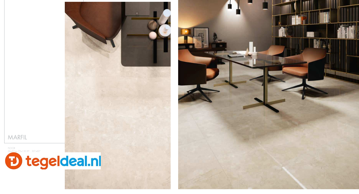 VLT Supergres Purity of Marble, Marfil Lux, 75 x 150 cm