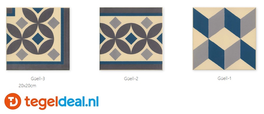 Vives 1900 GUELL 1, 20x20 cm, patroontegels