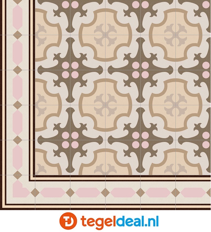Vives 1900 ORDAL BEIGE, 20x20 cm, patroontegels  
