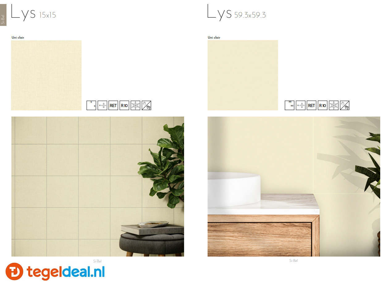 Revoir Paris, Si-Bel, Lys, 60x60 cm Uni Clair