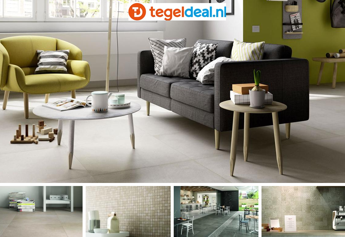 Marazzi Plaster, betonlook tegels - 5 kleuren - 4 formaten