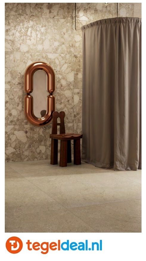ASCOT, Architecta CEPPO BEIGE, 60x60 cm, art. A2ARC00622MS, natuursteenlook tegels  