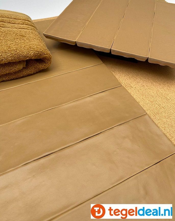 Revoir Paris, Provence CARAMEL, 6,2x25 cm matte wandtegels Revoir Paris, Provence CARAMEL, 6,2x25 cm matte wandtegels