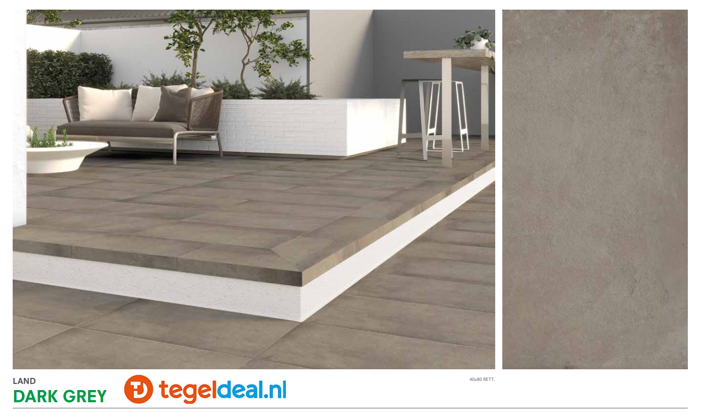 TRT Castelvetro, Concept Land DARK GREY, 40x80x2 cm, XLD48R44