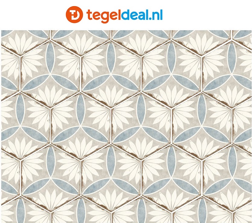 VLT Nanda Tiles, Bohemia MARGARITA, 21x25 cm, hexagon 