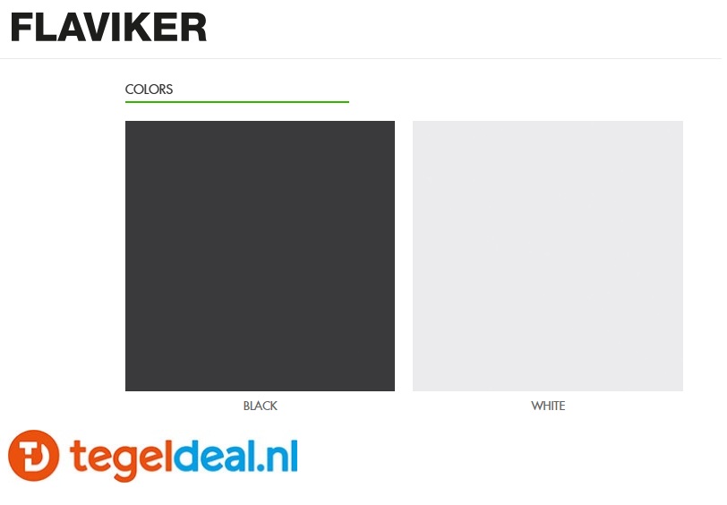 Flaviker, Chrome, tegels in zwart en wit