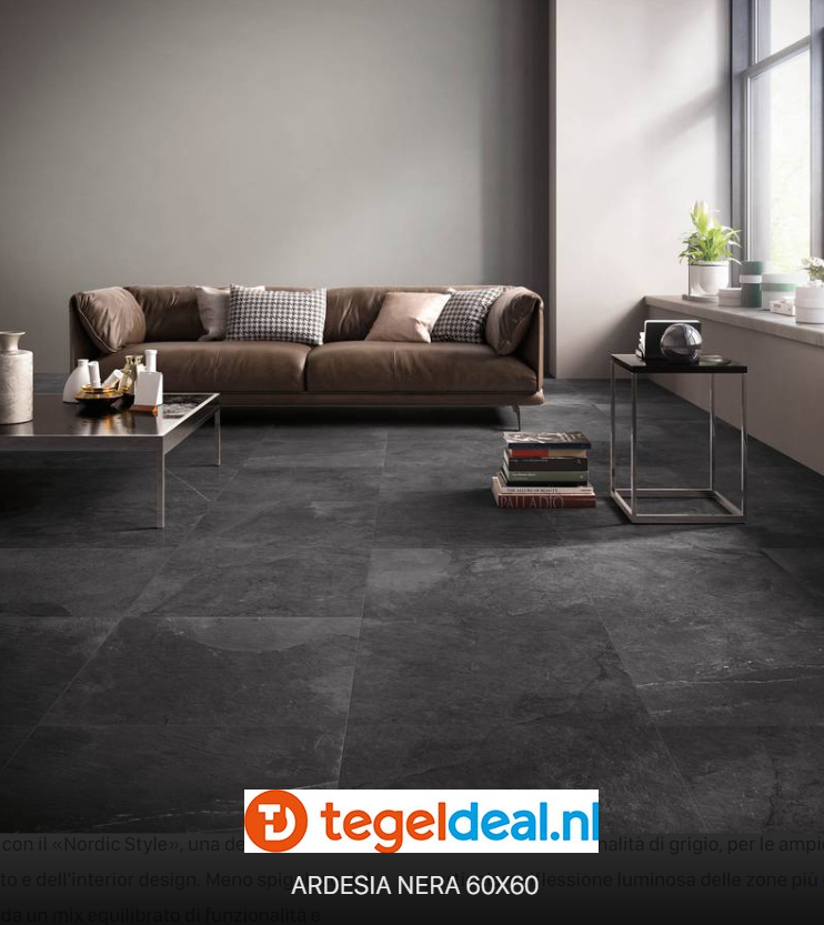 VLT Supergres Stonework Ardesia Nera, 60 x 60 cm