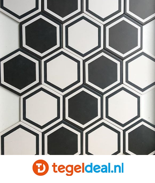Tonalite, Examatt, 15x17 cm, hexagon vloer- en wandtegels Tonalite, Examatt, 15x17 cm, hexagon vloer- en wandtegels