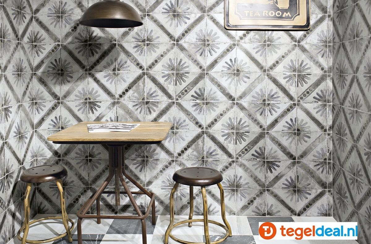 Peronda, Fs Marrakech Grey, 45x45 cm, vintage patroontegels