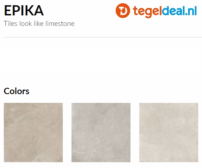 Supergres Epika Shell, 120x120 cm, SH12, natuursteenlook tegels