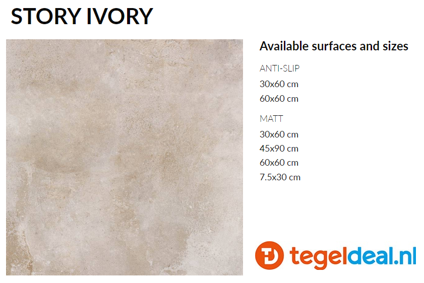 VLT Supergres Story Ivory, 60x60 cm, SIV6