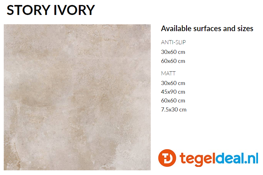 Supergres Story Ivory, 30x60 cm, SIO7, natuursteenlook tegels