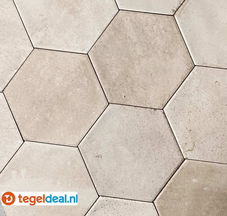 Ribesalbes Hope ROSE mat, 15x17,3 cm hexagon tegels