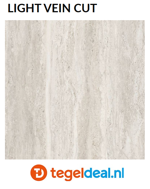 Supergres Astrum, LIGHT Vein Cut Naturale, 30x60 cm, travertin-look tegels 
